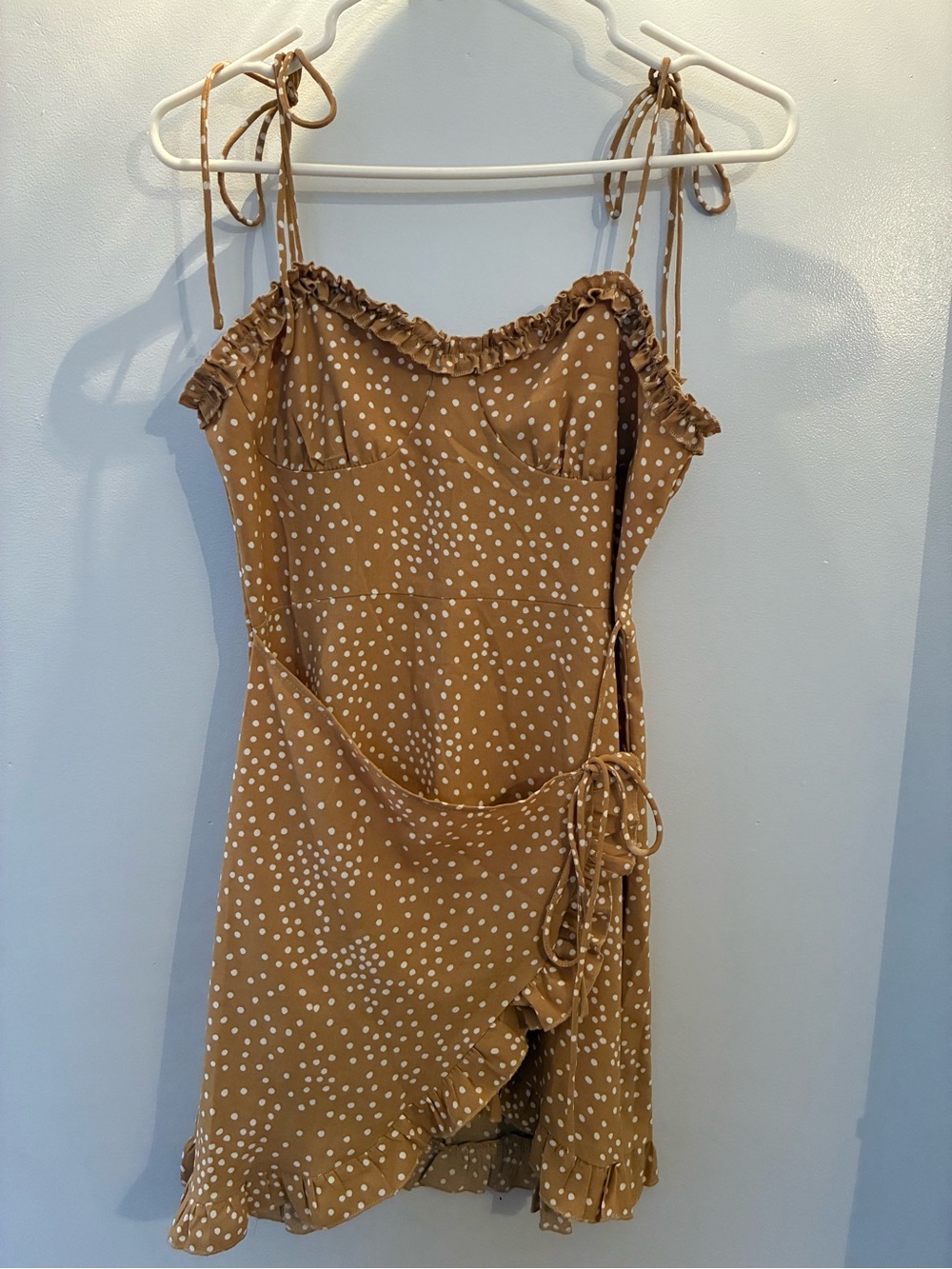 Zaful Brown Polka Dot Mini Dress
